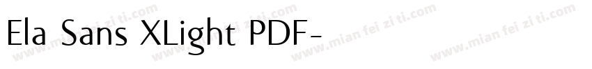 Ela Sans XLight PDF字体转换